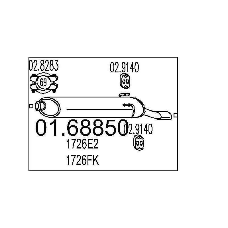 Koncový tlmic výfuku MTS 01.68850