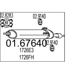Koncový tlmic výfuku MTS 01.67640