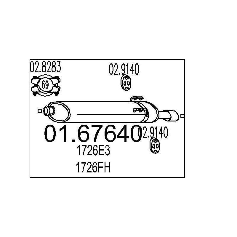 Koncový tlmic výfuku MTS 01.67640