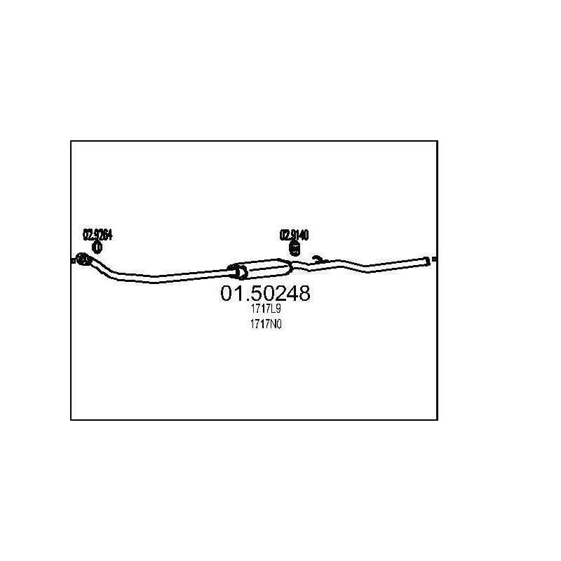 Stredný tlmic výfuku MTS 01.50248