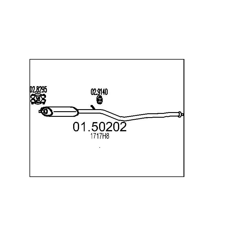 Stredný tlmic výfuku MTS 01.50202