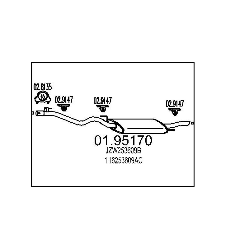 Koncový tlmic výfuku MTS 01.95130