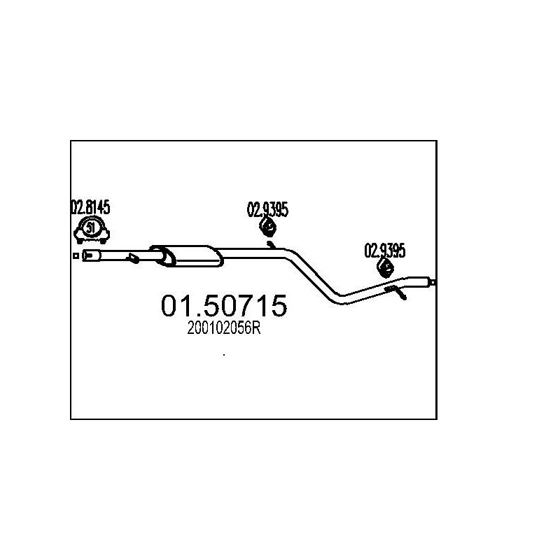 Stredný tlmic výfuku MTS 01.50715