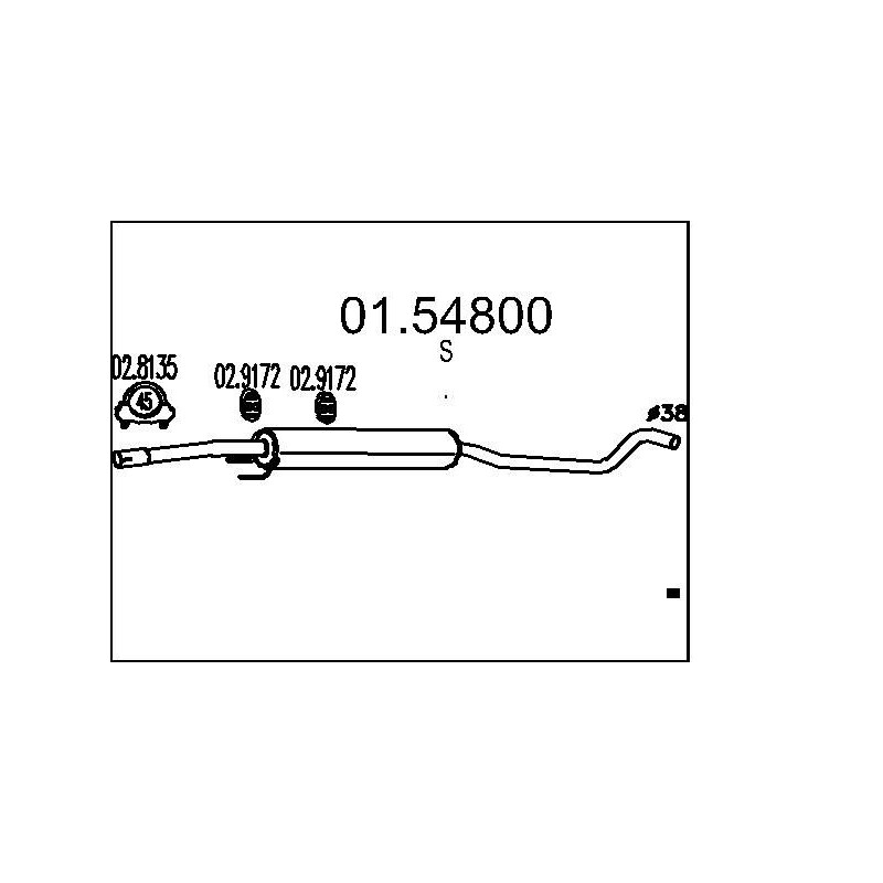 Stredný tlmic výfuku MTS 01.54800