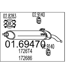 Koncový tlmic výfuku MTS 01.69470