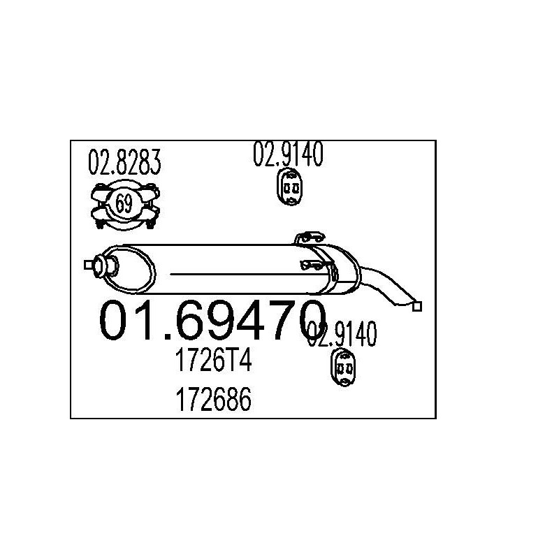 Koncový tlmic výfuku MTS 01.69470