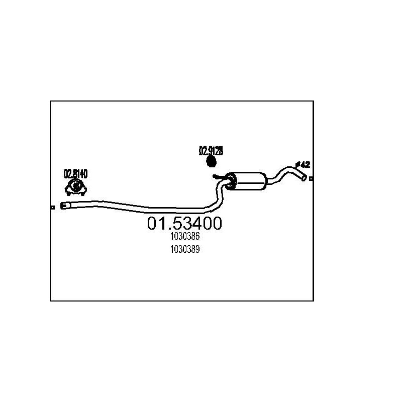 Stredný tlmic výfuku MTS 01.53400