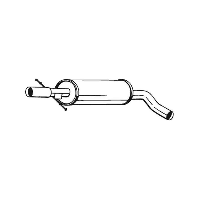 Stredný tlmič výfuku BOSAL 105-111