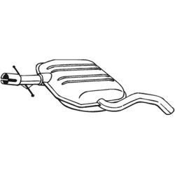 Stredný tlmič výfuku BOSAL 233-713