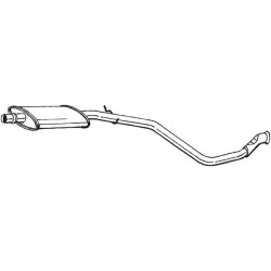 Stredný tlmič výfuku BOSAL 282-035