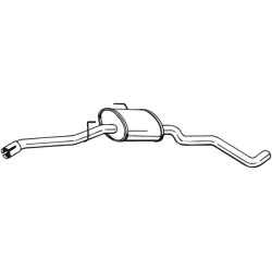Stredný tlmič výfuku BOSAL 282-505