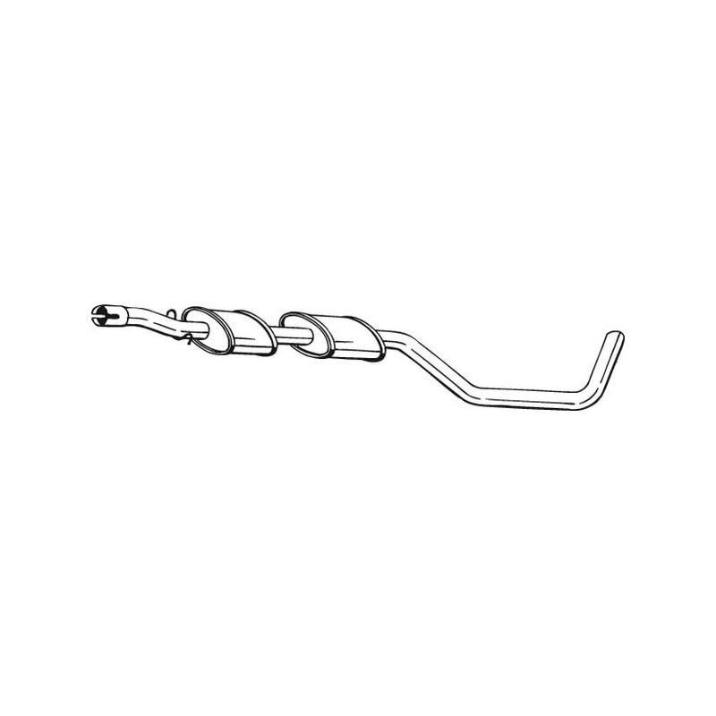 Stredný tlmič výfuku BOSAL 283-931
