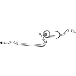 Stredný tlmič výfuku BOSAL 285-929