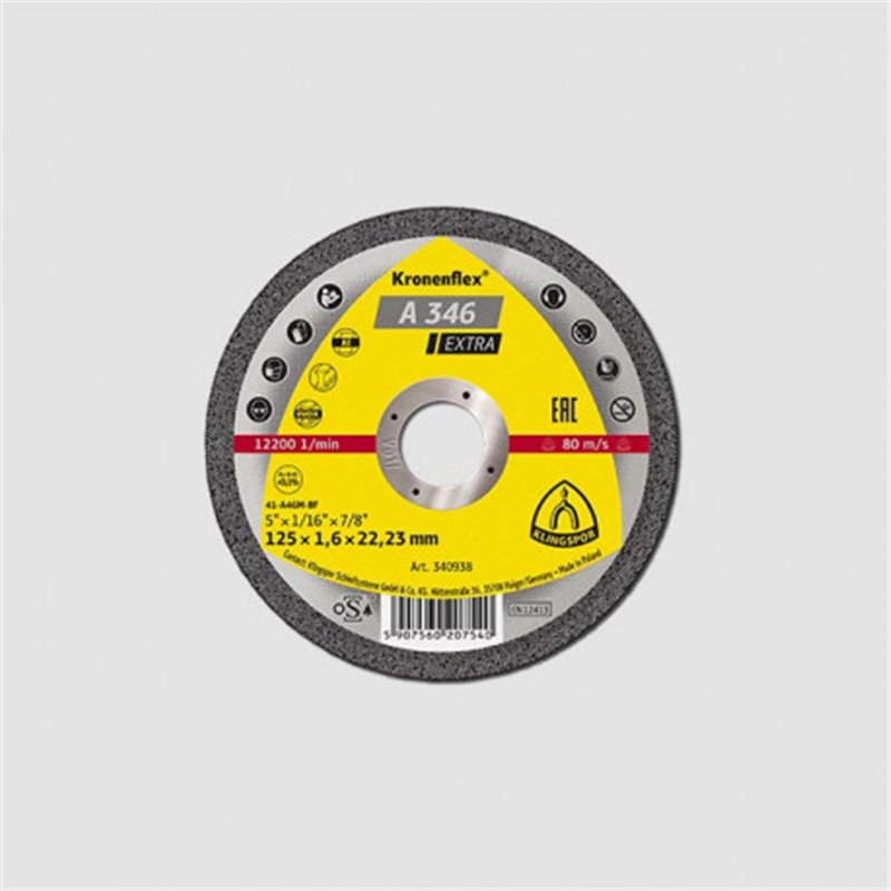 KLINGSPOR Kotúč rezný KLINGSPOR A346 115x1,6mm EXTRA OCEĽ KLI340936