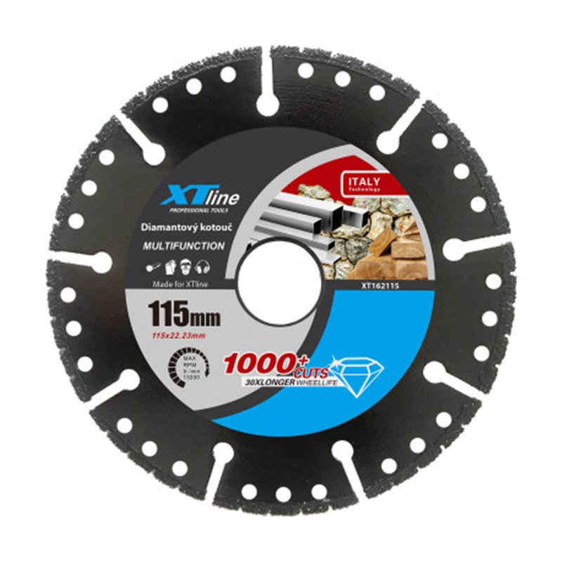 XTline Kotúč univerzálny na drevo, kameň a oceľ 115x22,2mm XT162115